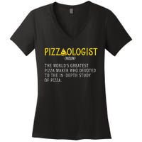 Pizza Maker Pizzaologist Pizza Baker Women's V-Neck T-Shirt