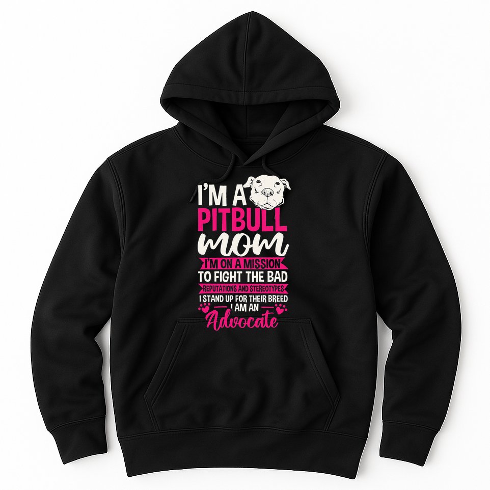 Pitbull Mom Pit Bull Terrier Mommy Pibble Mother's Day Hoodie