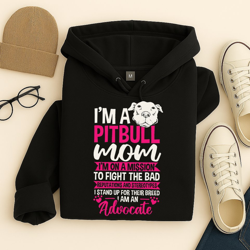 Pitbull Mom Pit Bull Terrier Mommy Pibble Mother's Day Hoodie