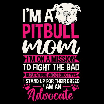 Pitbull Mom Pit Bull Terrier Mommy Pibble Mother's Day T-Shirt