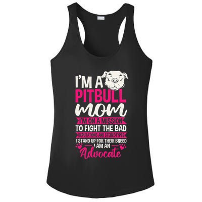 Pitbull Mom Pit Bull Terrier Mommy Pibble Mother's Day Ladies PosiCharge Competitor Racerback Tank