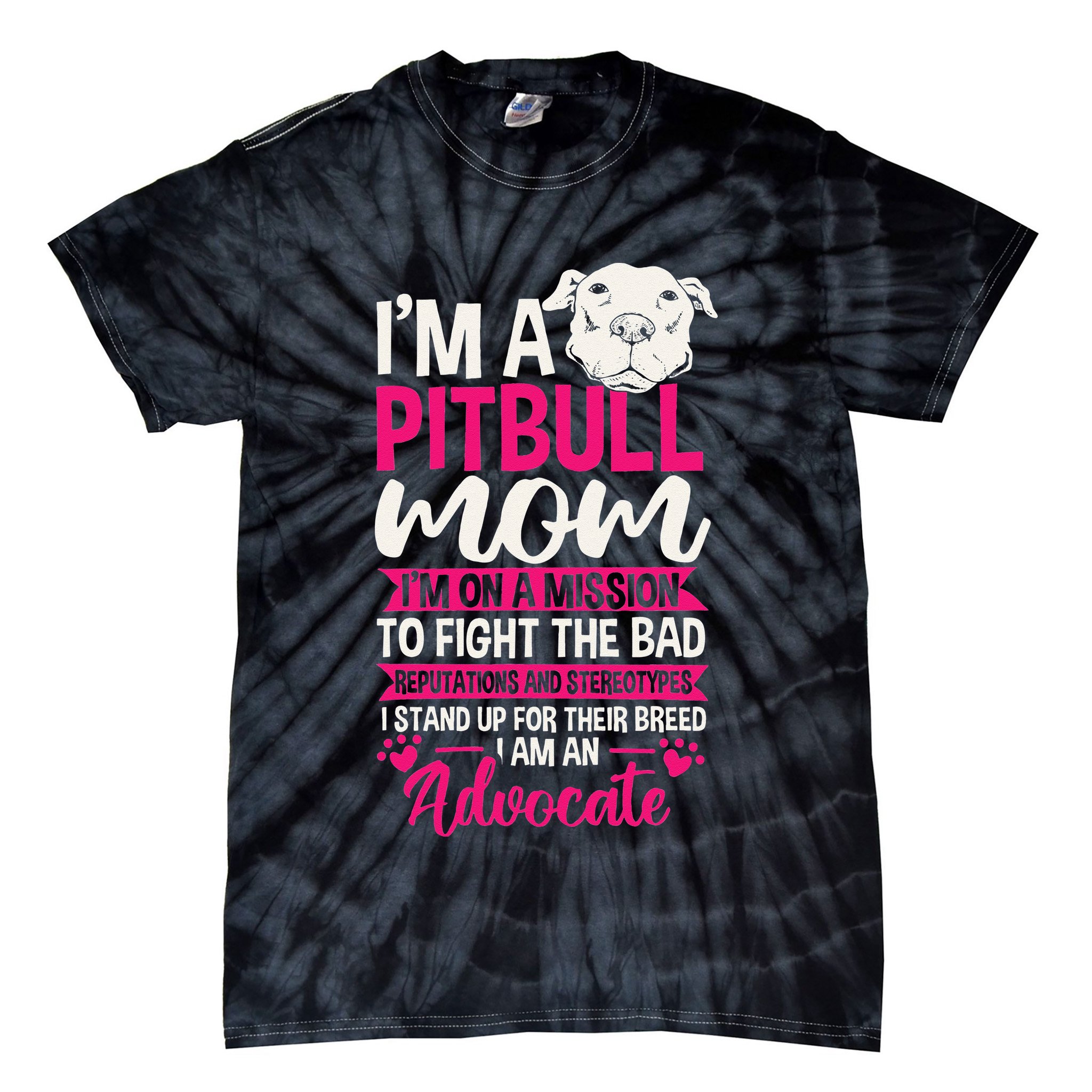 Pitbull Mom Pit Bull Terrier Mommy Pibble Mother's Day Tie-Dye T-Shirt