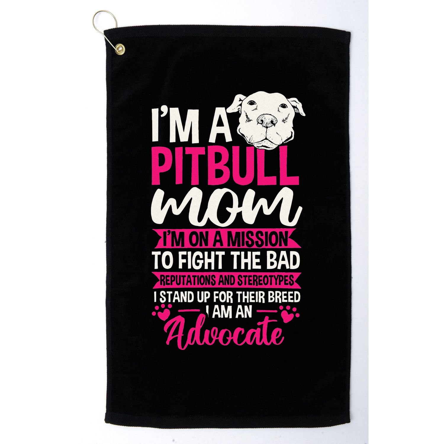 Pitbull Mom Pit Bull Terrier Mommy Pibble Mother's Day Golf Towel
