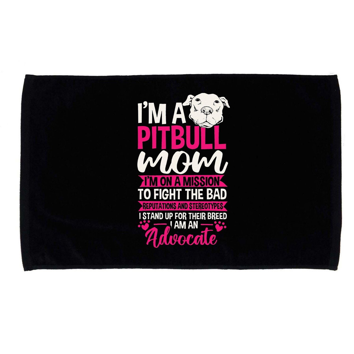 Pitbull Mom Pit Bull Terrier Mommy Pibble Mother's Day Microfiber Hand Towel