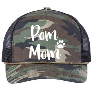 Pom Mom Pomeranian Mom Pom Mama Retro Rope Trucker Hat Cap