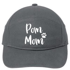 Pom Mom Pomeranian Mom Pom Mama 7-Panel Snapback Hat