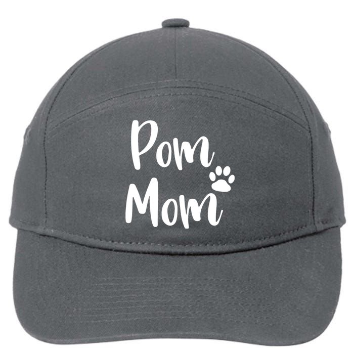 Pom Mom Pomeranian Mom Pom Mama 7-Panel Snapback Hat