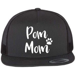 Pom Mom Pomeranian Mom Pom Mama Flat Bill Trucker Hat