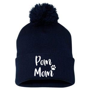 Pom Mom Pomeranian Mom Pom Mama Pom Pom 12in Knit Beanie