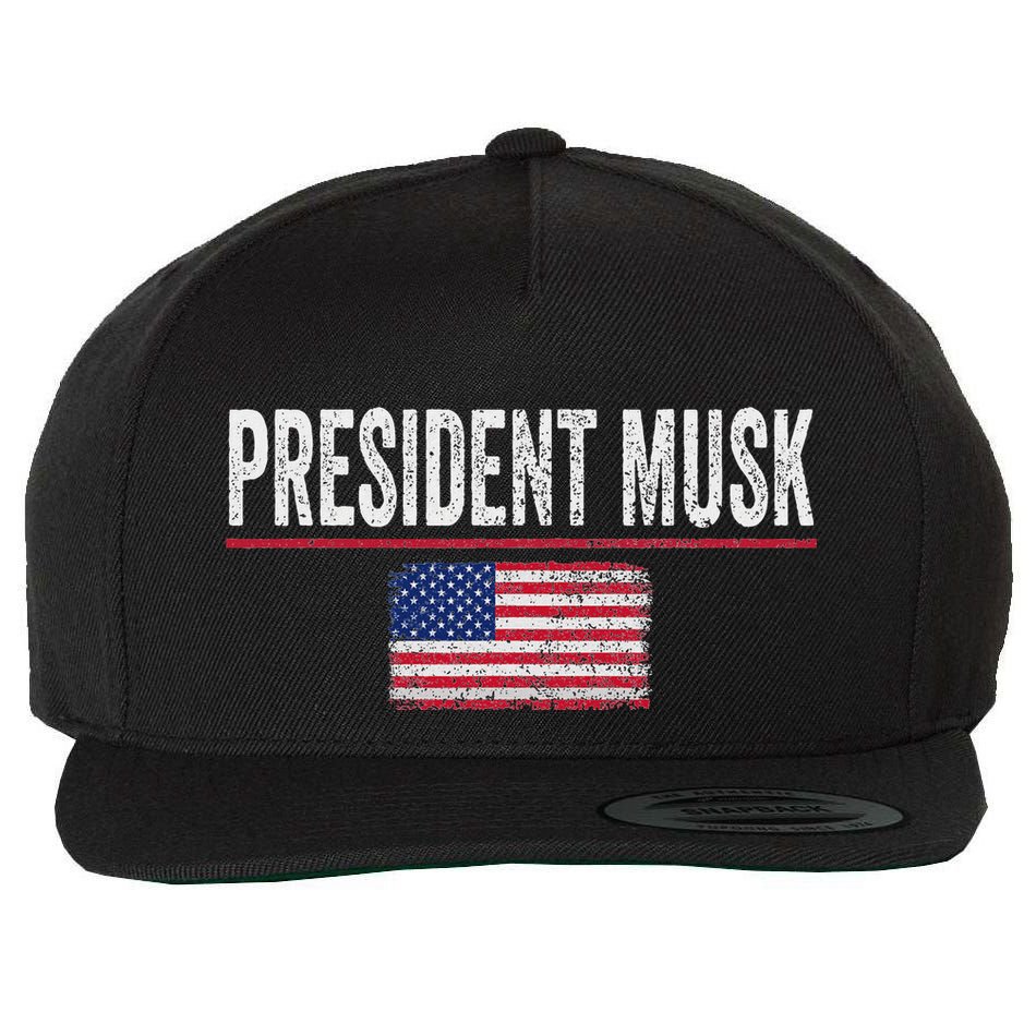 President Musk Wool Snapback Cap