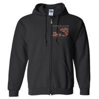 Pureblood Movement Pureblood Medical Freedom Lion Usa Flag Full Zip Hoodie