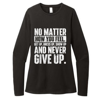 Perseverance Motivational Quote Inspiration Life Slogan Womens CVC Long Sleeve Shirt