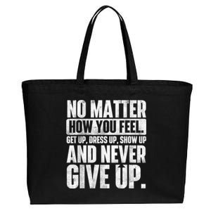 Perseverance Motivational Quote Inspiration Life Slogan Cotton Canvas Jumbo Tote