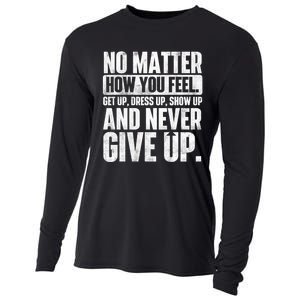 Perseverance Motivational Quote Inspiration Life Slogan Cooling Performance Long Sleeve Crew