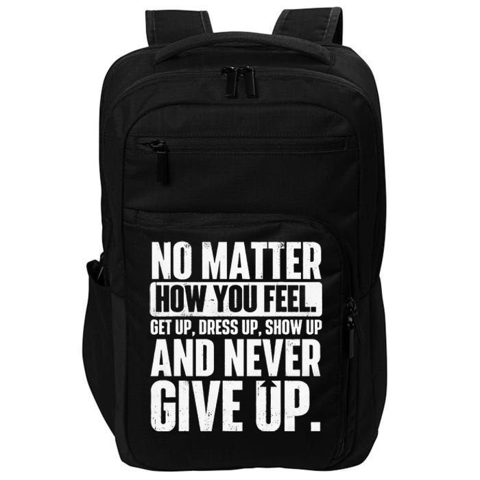 Perseverance Motivational Quote Inspiration Life Slogan Impact Tech Backpack