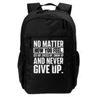 Perseverance Motivational Quote Inspiration Life Slogan Daily Commute Backpack