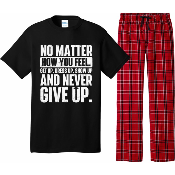 Perseverance Motivational Quote Inspiration Life Slogan Pajama Set