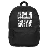 Perseverance Motivational Quote Inspiration Life Slogan 16 in Basic Backpack