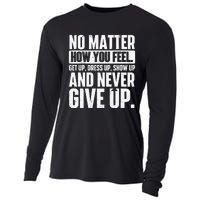 Perseverance Motivational Quote Inspiration Life Slogan Cooling Performance Long Sleeve Crew