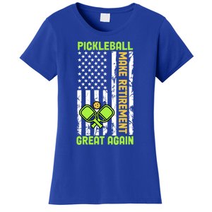 Pickleball Make Retiret Great Again Us Flag Pickleball Cute Gift Women's T-Shirt