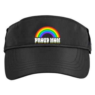 Proud Mom Rainbow Pride Lgbt Vintage Adult Drive Performance Visor