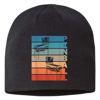 Pinball Machine Retro Vintage Design For Wizards Sustainable Beanie