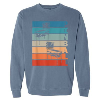 Pinball Machine Retro Vintage Design For Wizards Garment-Dyed Sweatshirt