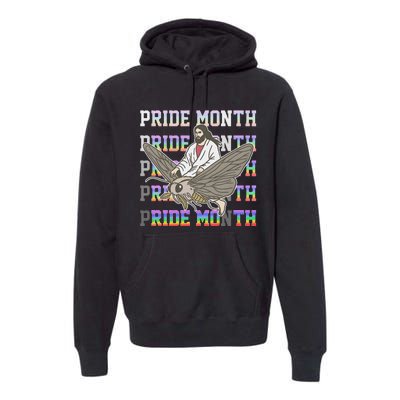 Pride Month Ride Moth Design Premium Hoodie