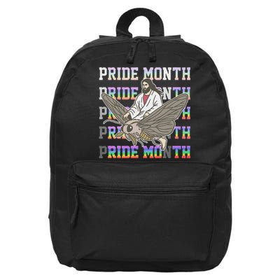 Pride Month Ride Moth Design 16 in Basic Backpack