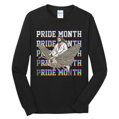 Pride Month Ride Moth Design Tall Long Sleeve T-Shirt