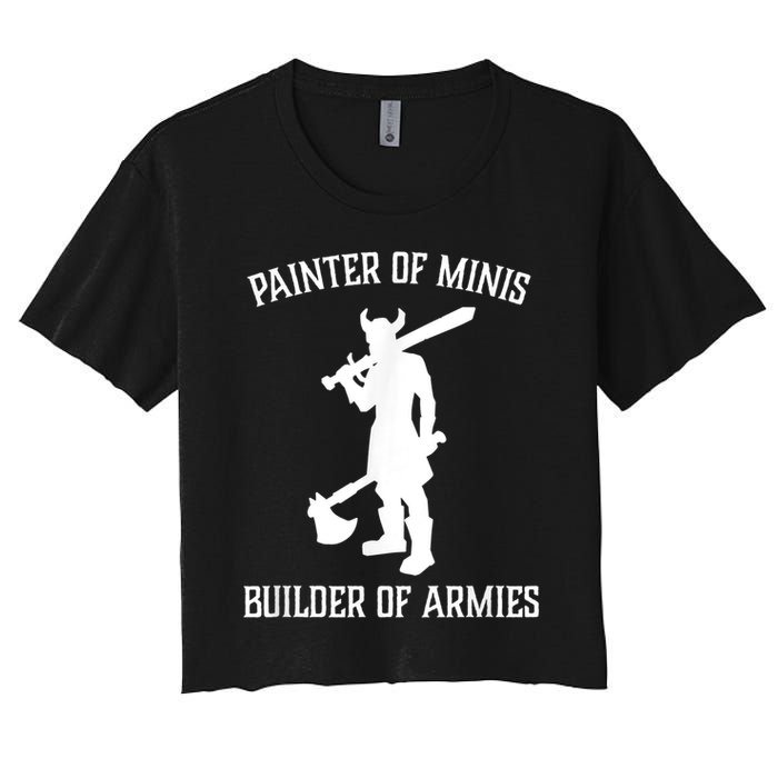 Painting Miniatures Role Playing Game Fantasy Warrior Minis Women's Crop Top Tee