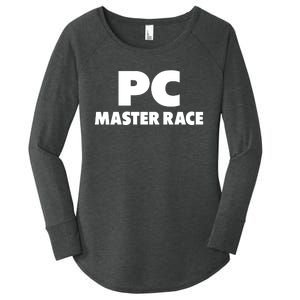 Pc Master Race Women's Perfect Tri Tunic Long Sleeve Shirt