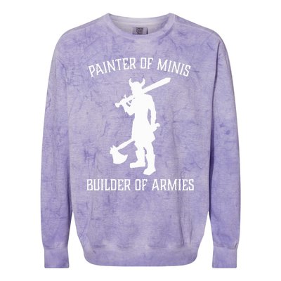 Painting Miniatures Role Playing Game Fantasy Warrior Minis Colorblast Crewneck Sweatshirt