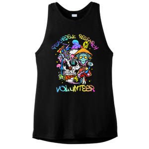 Psychedelic Mushroom Research Volunteer Ladies PosiCharge Tri-Blend Wicking Tank