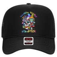 Psychedelic Mushroom Research Volunteer High Crown Mesh Back Trucker Hat