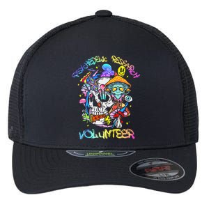 Psychedelic Mushroom Research Volunteer Flexfit Unipanel Trucker Cap