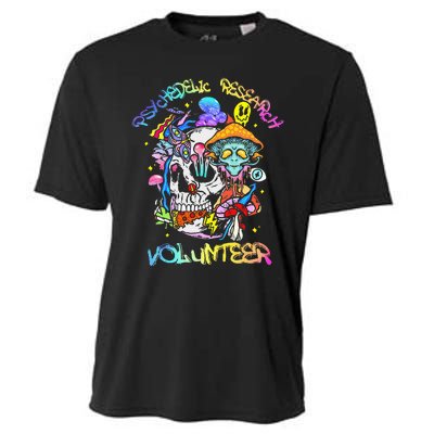 Psychedelic Mushroom Research Volunteer Cooling Performance Crew T-Shirt