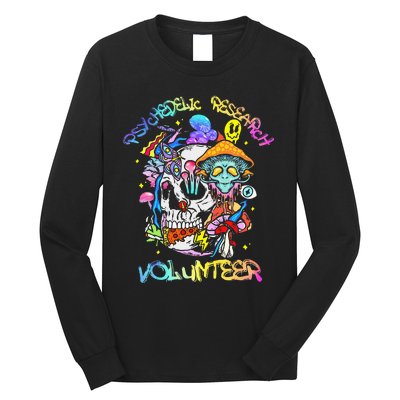 Psychedelic Mushroom Research Volunteer Long Sleeve Shirt