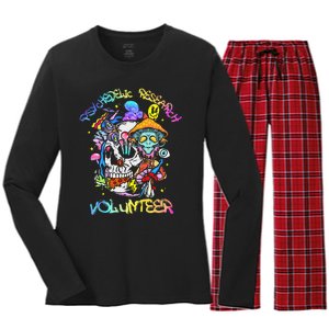 Psychedelic Mushroom Research Volunteer Women's Long Sleeve Flannel Pajama Set 