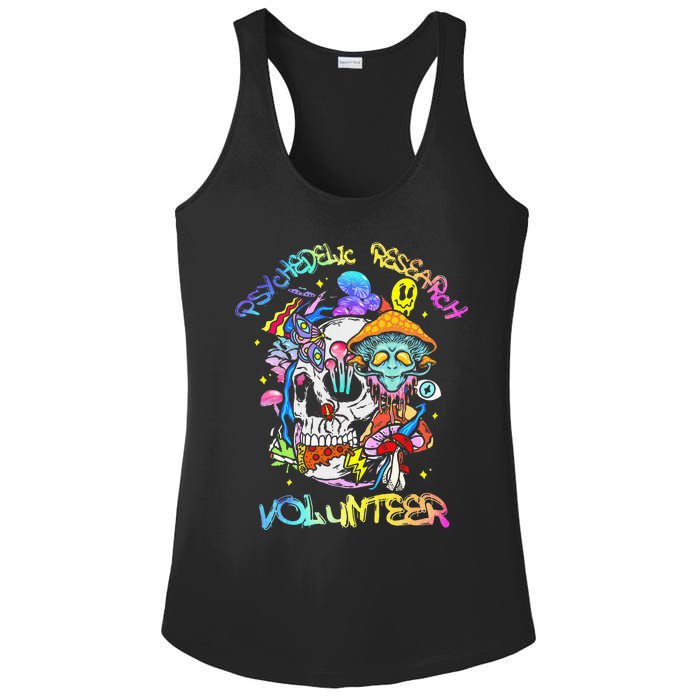 Psychedelic Mushroom Research Volunteer Ladies PosiCharge Competitor Racerback Tank