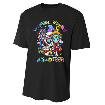 Psychedelic Mushroom Research Volunteer Performance Sprint T-Shirt