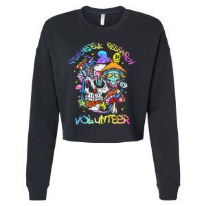 Psychedelic Mushroom Research Volunteer Cropped Pullover Crew