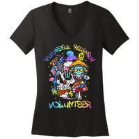 Psychedelic Mushroom Research Volunteer Women's V-Neck T-Shirt