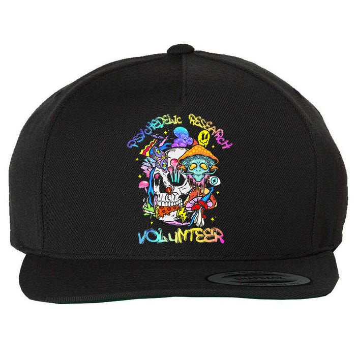 Psychedelic Mushroom Research Volunteer Wool Snapback Cap