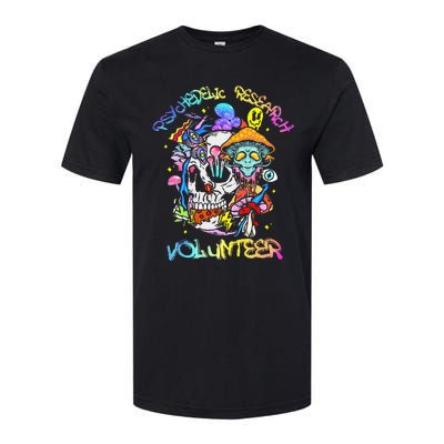 Psychedelic Mushroom Research Volunteer Softstyle CVC T-Shirt