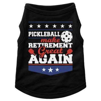 Pickleball Make Retirement Great Again Paddleball Player Doggie Tank