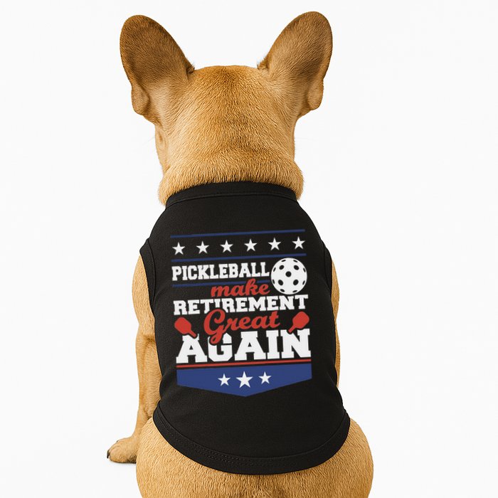 Pickleball Make Retirement Great Again Paddleball Player Doggie Tank