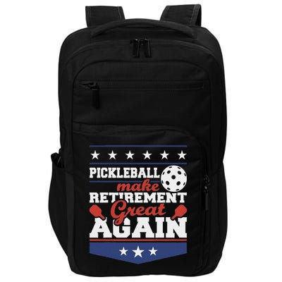 Pickleball Make Retirement Great Again Paddleball Player Impact Tech Backpack