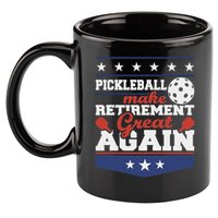 Pickleball Make Retirement Great Again Paddleball Player 11oz C Handle Ceramic Mug