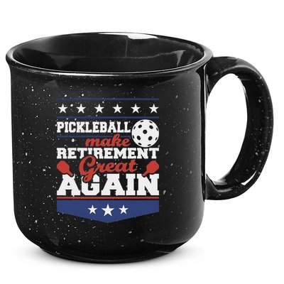 Pickleball Make Retirement Great Again Paddleball Player 15oz Campfire Ceramic Mug